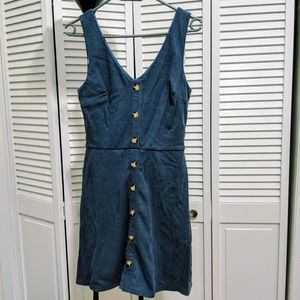 Fortune & Ivy Meredith Button Detail Knit Dress